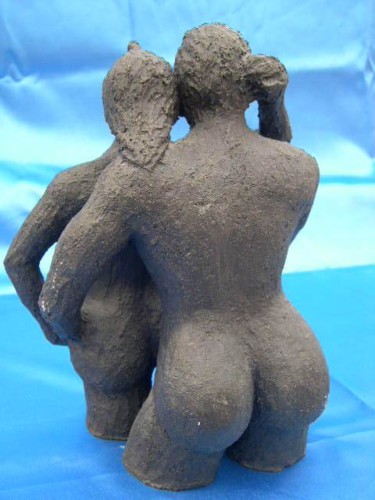 Sculpture intitulée "Couple" par Lionel Ibanez, Œuvre d'art originale