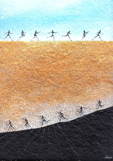 Le mur Peinture intitulée "Le mur" par Henri Ibara, Œuvre d'art originale, Gouache