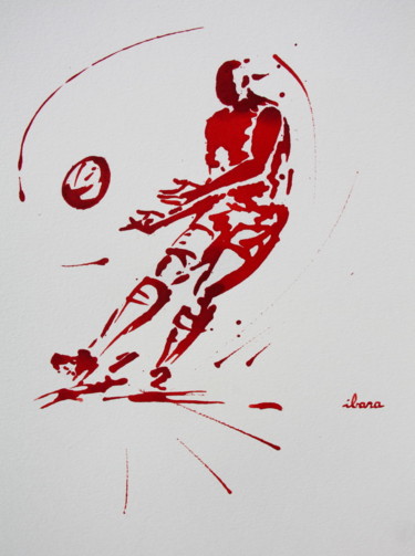 Rugby N°58 Drawing titled "Rugby N°58" by Henri Ibara, Original Art, Ink