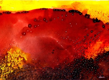 Incandescence Dessin intitulée "Incandescence" par Henri Ibara, Œuvre d'art originale, Encre