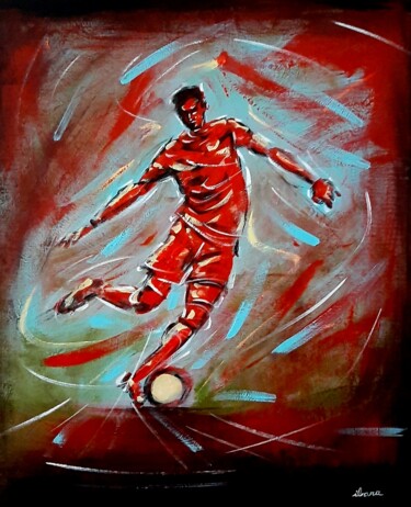 Football Painting titled "Football" by Henri Ibara, Original Art, Acrylic