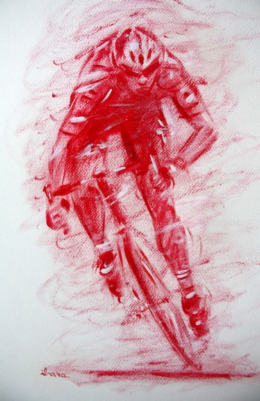 cyclisme-n-1-dessin-calligraphique-peinture-rouge-ibara.jpg Drawing titled "cyclisme-n-1-dessin…" by Henri Ibara, Original Art, Other