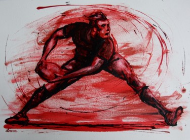 Rugby N°23 Drawing titled "Rugby N°23" by Henri Ibara, Original Art, Ink