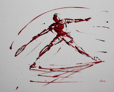 tennis-n-19-peinture-acrylique-et-sanguine-sur-carton-toile-format-50cm-sur-40cm-par-ibara.jpg Drawing titled "tennis-n-19-peintur…" by Henri Ibara, Original Art, Ink