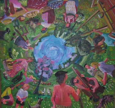 Painting titled "En el campo" by Damian Ibarguren Gauthier, Original Artwork