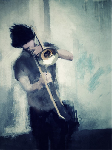 Arte digital titulada "The trumpeter" por Ibeth Muttis, Obra de arte original
