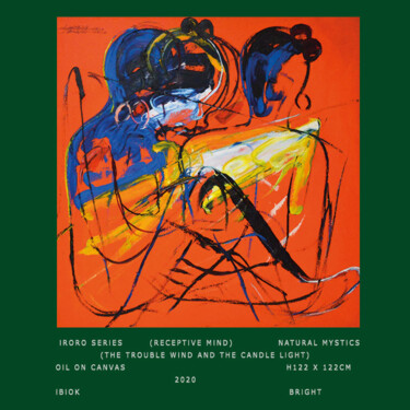 Malerei mit dem Titel "Iroro Series (Recep…" von Ibiok Bright Signature Art Gallery, Original-Kunstwerk, Öl