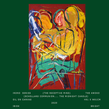 Картина под названием "Iroro Series (Recep…" - Ibiok Bright Signature Art Gallery, Подлинное произведение искусства, Масло