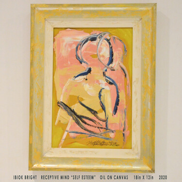 Pintura titulada "Receptive Mind (Sel…" por Ibiok Bright Signature Art Gallery, Obra de arte original, Oleo