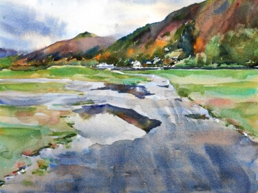 Peinture intitulée "Lake District lands…" par Ibolya Taligas, Œuvre d'art originale, Aquarelle