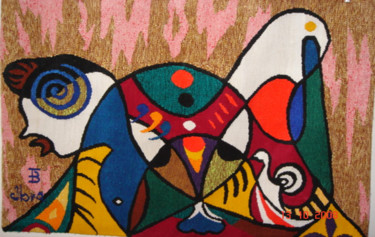 Art textile intitulée "centenaire.png" par Ibra Ndiaye, Œuvre d'art originale