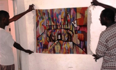 Art textile intitulée "img-2465.jpg" par Ibra Ndiaye, Œuvre d'art originale
