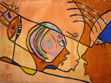 Art textile intitulée "rival.jpg" par Ibra Ndiaye, Œuvre d'art originale