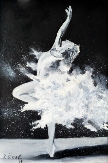 Pittura intitolato "Ballerina #1" da Ibrahim Unal, Opera d'arte originale, Olio