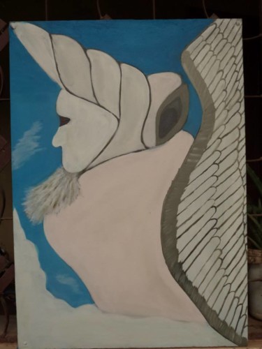 Pintura intitulada "ange nuage" por Ibreu, Obras de arte originais, Outro