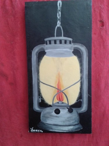 Peinture intitulée "une lampe tempete" par Ibreu, Œuvre d'art originale