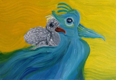 Peinture intitulée "MATERNITY LOVE" par İRem Büyükmert, Œuvre d'art originale, Autre