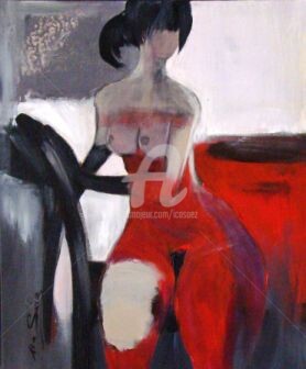 Painting titled "Lilith" by Ica Saez, Original Artwork