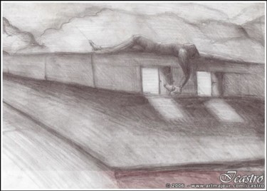 Drawing titled "Work 02 - 21" by Icastro, Original Artwork, Pencil
