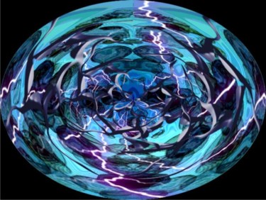 Digital Arts titled "Electric Ball" by Icecream, Original Artwork