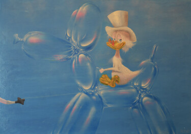 Malarstwo zatytułowany „under the mediterra…” autorstwa Iché, Oryginalna praca, Olej Zamontowany na Drewniana rama noszy