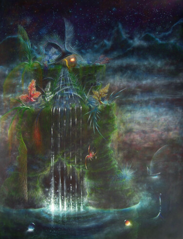 Pintura titulada "La vereda de la pue…" por Iché, Obra de arte original, Oleo