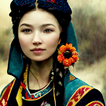 Arts numériques intitulée "Beauté de Mongolie" par Jo Antho, Œuvre d'art originale, Peinture numérique