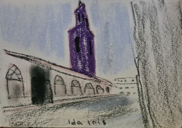 Картина под названием "Maastricht. Kerk." - Ida Iris, Подлинное произведение искусства, Пастель