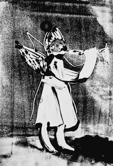 Incisioni, stampe intitolato "Angel" da Ida Iris, Opera d'arte originale, Monotipo