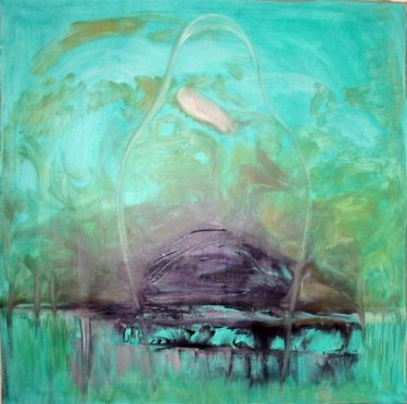 Картина под названием "Water reflections (…" - Ida-Rally, Подлинное произведение искусства, Масло