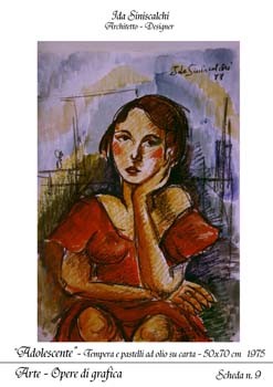 Ζωγραφική με τίτλο "Adolescente" από Ida Siniscalchi, Αυθεντικά έργα τέχνης, Λάδι
