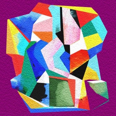 Цифровое искусство под названием "powerofcolorpurple.…" - Rocco Fiumara, Подлинное произведение искусства, Цифровая живопись