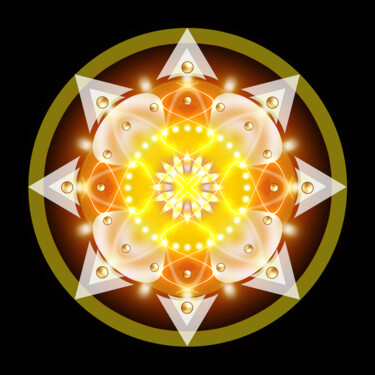 Digitale Kunst getiteld "Mandala Prosperidade" door Ideias & Talentos Publicidade E Marketing Digital, Origineel Kunstwerk,…