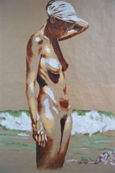 "Peinture femme nue…" başlıklı Tablo Idhem San tarafından, Orijinal sanat, Petrol