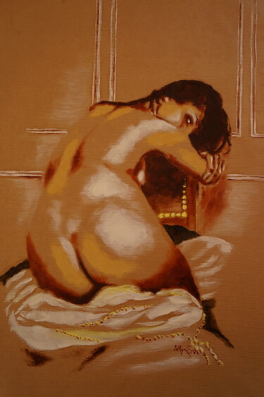 「Peinture femme nue…」というタイトルの絵画 Idhem Sanによって, オリジナルのアートワーク, オイル
