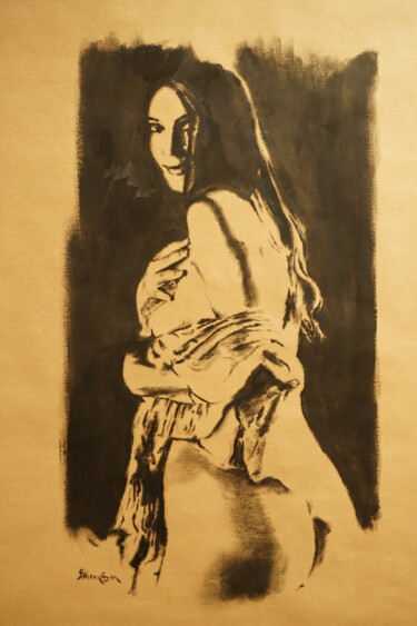 "Peinture femme nue…" başlıklı Tablo Idhem San tarafından, Orijinal sanat, Petrol