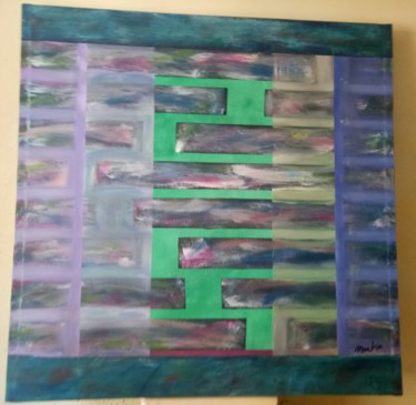 Painting titled "Confinement corona" by Abdelilah Moutia, Original Artwork, Acrylic