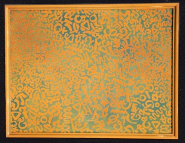 Peinture intitulée "abecedaire-60x80-10…" par Idris Fad, Œuvre d'art originale, Autre
