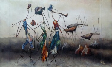 Peinture intitulée "Tradition Peulhs" par Idrissa Savadogo, Œuvre d'art originale, Collages