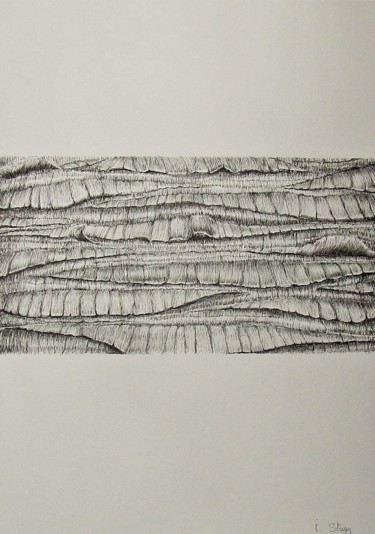 Drawing titled "Code temporel 4" by Isabelle Stagg, Original Artwork, Ink