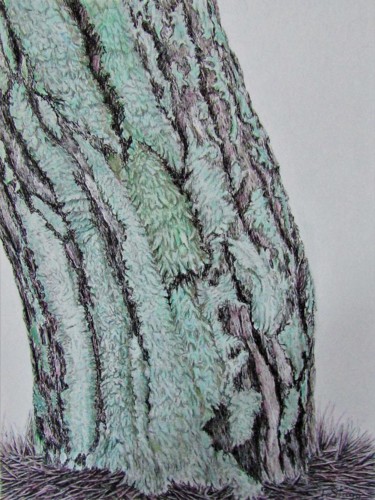 Dibujo titulada "Lichens" por Isabelle Stagg, Obra de arte original, Tinta