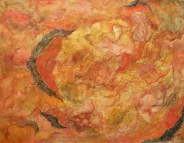Pintura titulada "Dérivé de Quercus S…" por Isabelle Stagg, Obra de arte original, Acuarela