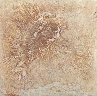 Painting titled "Fossil Fish" by Antonio Ehrenzweig, Original Artwork