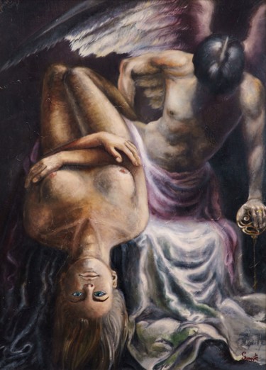 Pittura intitolato "26170341-1990083671…" da Ieva Guogytė, Opera d'arte originale, Olio