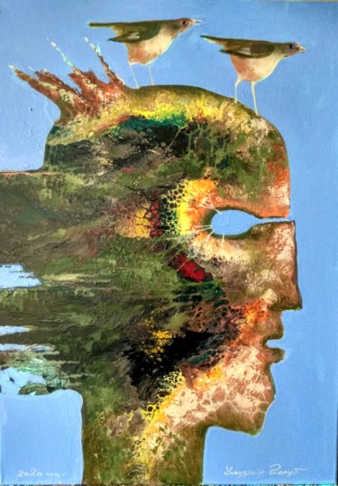 Pittura intitolato "герой" da Vladimir Golub, Opera d'arte originale, Acrilico