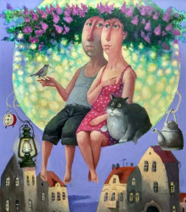 Painting titled "песня песней" by Vladimir Golub, Original Artwork, Acrylic