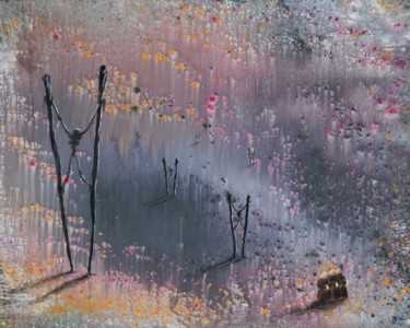 Peinture intitulée "Mundu askea" par If, Œuvre d'art originale, Huile