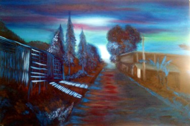 Painting titled "That Fateful Night" by Ari-Art, Original Artwork, Oil