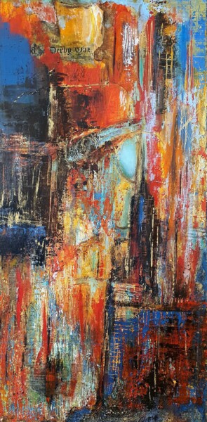 Картина под названием ""City lights"" - Ifigeneia Sofia Christodoulidou, Подлинное произведение искусства, Акрил Установлен…