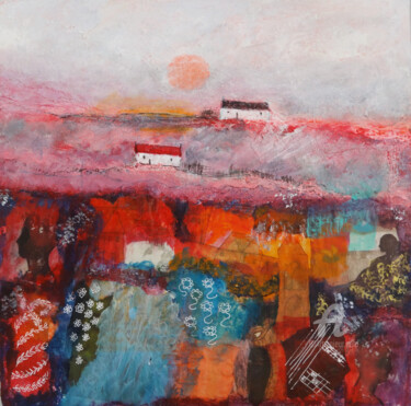 Pintura intitulada "Before Sunset Lands…" por Indrani Ghosh, Obras de arte originais, Acrílico